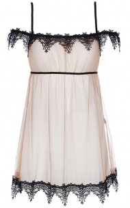Axami - V-8919 Chemise With Lace