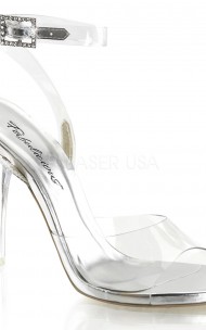 Pleaser - CLEARLY-406 Wrap Around Ankle Strap Sandal