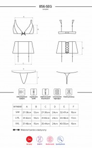 Obsessive - 856-SEG-1 3pcs Set with garter belt 