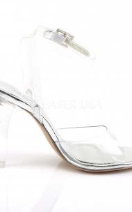 Pleaser - CLEARLY-406 Wrap Around Ankle Strap Sandal